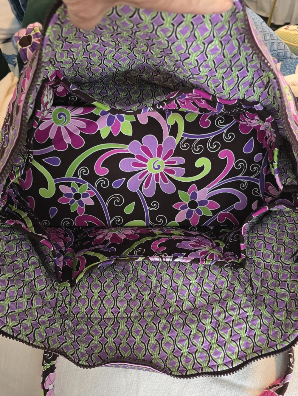 Vera Bradley Purple Punch-large Tote And Other Pieces - Picture 2 of 7
